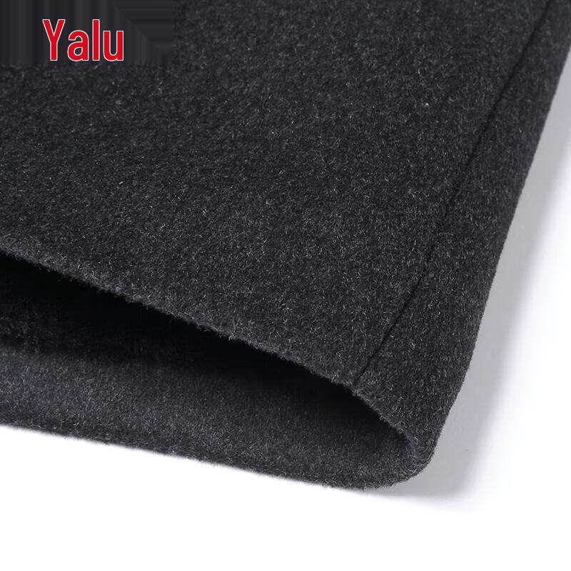 Yalu Men's Wool Blend Mid-Length Winter Coat