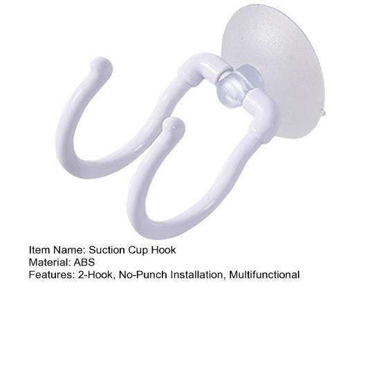 Přísavkový háček 2-háčkový věšák na ručníky Bezděrový nástěnný háček Koupelnový kuchyňský háček na oblečení Ručníky Župany Lufu