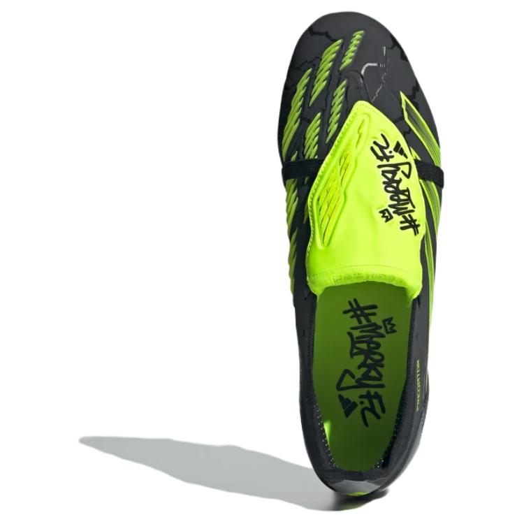 Adidas #MerkyFC X Predator Elite Foldover Tongue FG Black Lucid Lemon Unisex Sneakers Core-Black Cloud-White ID8877