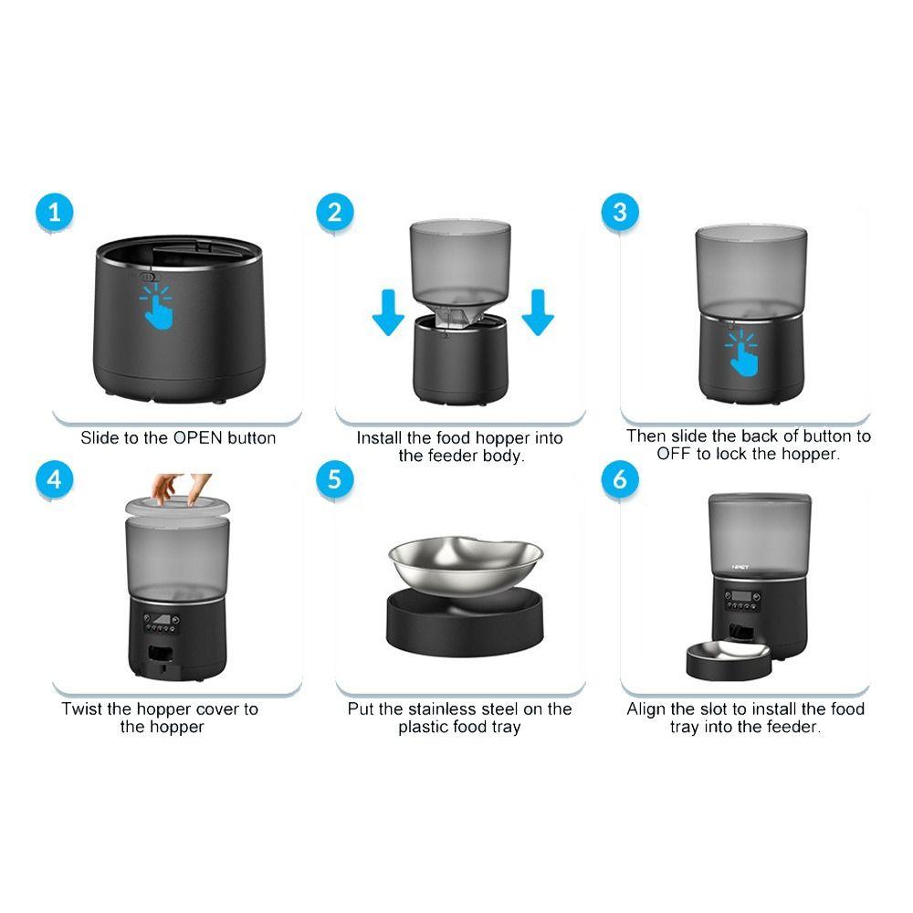 Timed Feeding Cat Automatic Feeder 4L APP Control Feeder Dog Food Dispenser For Cats Dogs