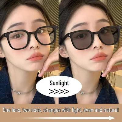 Damen Blaulichtfilter Brille Schwarz und Blush - Braune Übergänge