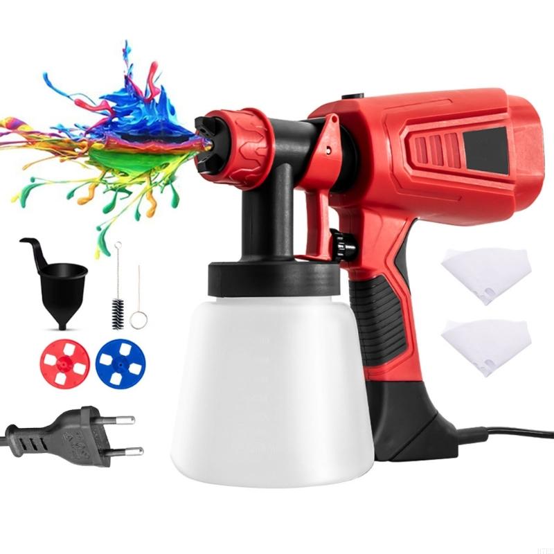 

H7EE 400W Electric Paint Sprayer Guns With 800ML Removable Container 3 Patterns For Furniture Wall Ceiling Fence Cabinets