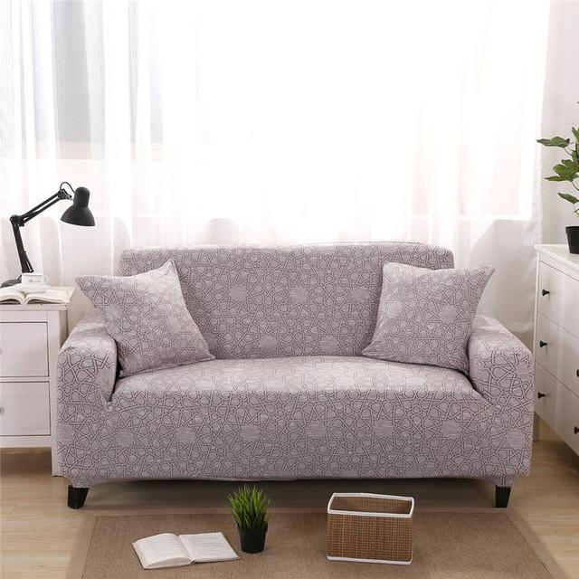 Spandex Sofa Covers For Living Room Printing Elastic Couch Cover Slipcovers Armchair Furniture Protector 1 /2 /3 /4 -Seater