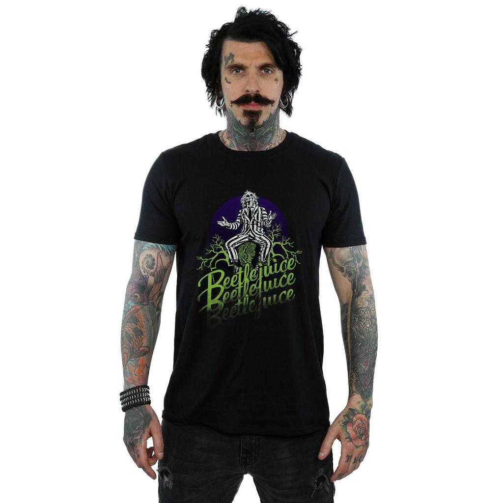 Beetlejuice Mens Faded Pose T-Shirt