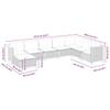 VidaXL Garden Lounge Set 8 Pcs with Cushions Black Wicker 3261953