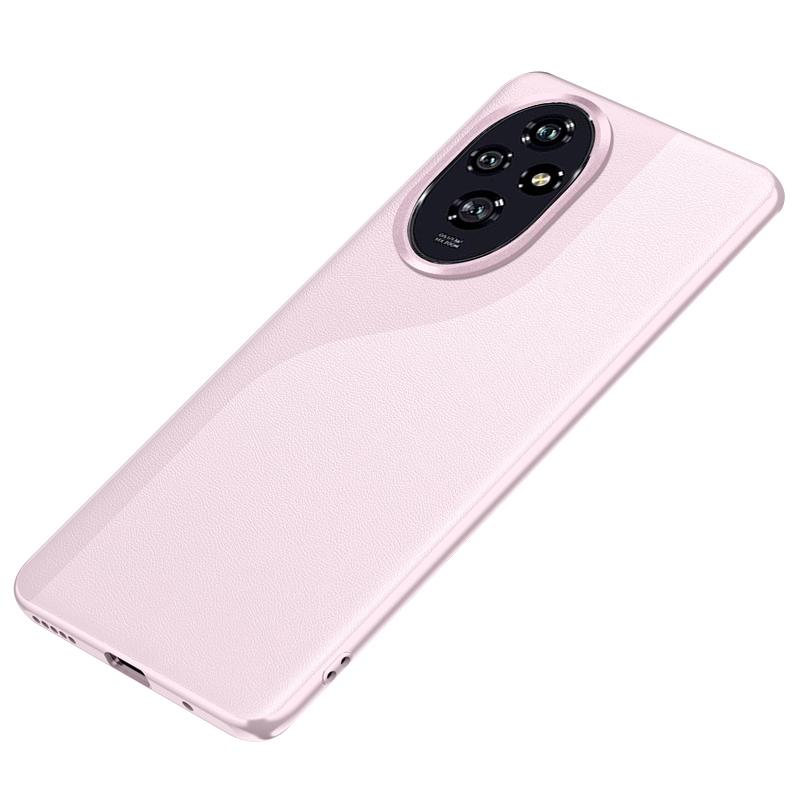 

For Honor 200 5G Case PU Leather Coated PC+TPU Slim Phone Cover (2nd Gen) Pink