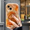 Phone Case: 2D Flat Design Suitable for iPhone 18 17 16 15 14 13 Pro Protective Case, Orange Little Bear, Perfect Christmas and Halloween Holiday Gift
