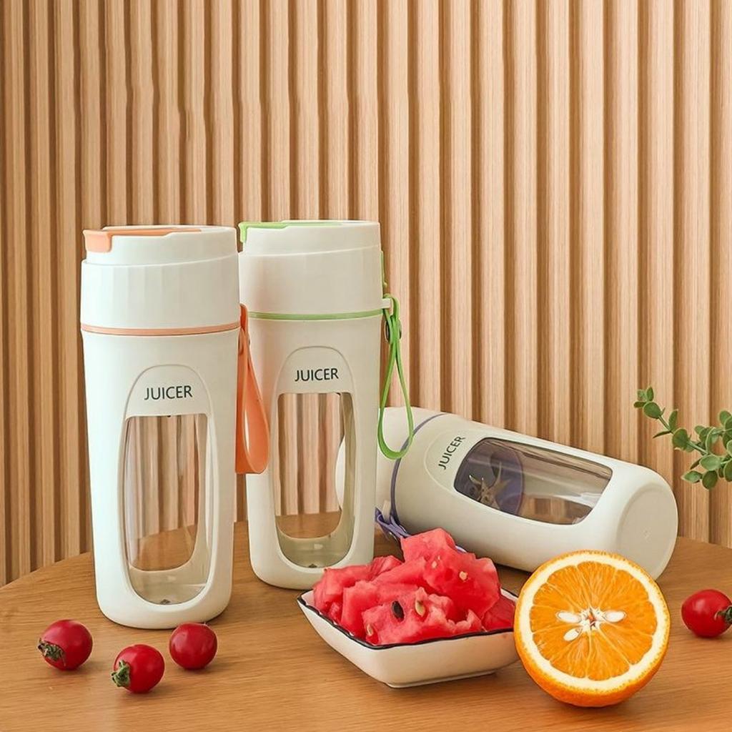 Oppladbar USB Juicer Cup 8 Blader Mini 340ml Juicer Machine Bærbar elektrisk blenderflaske