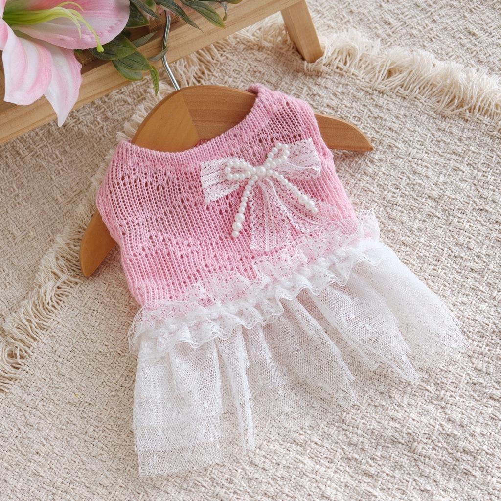 Spring and Summer New Style Pet Cat and Dog Clothes Sweet Teddy Bear-style Dress