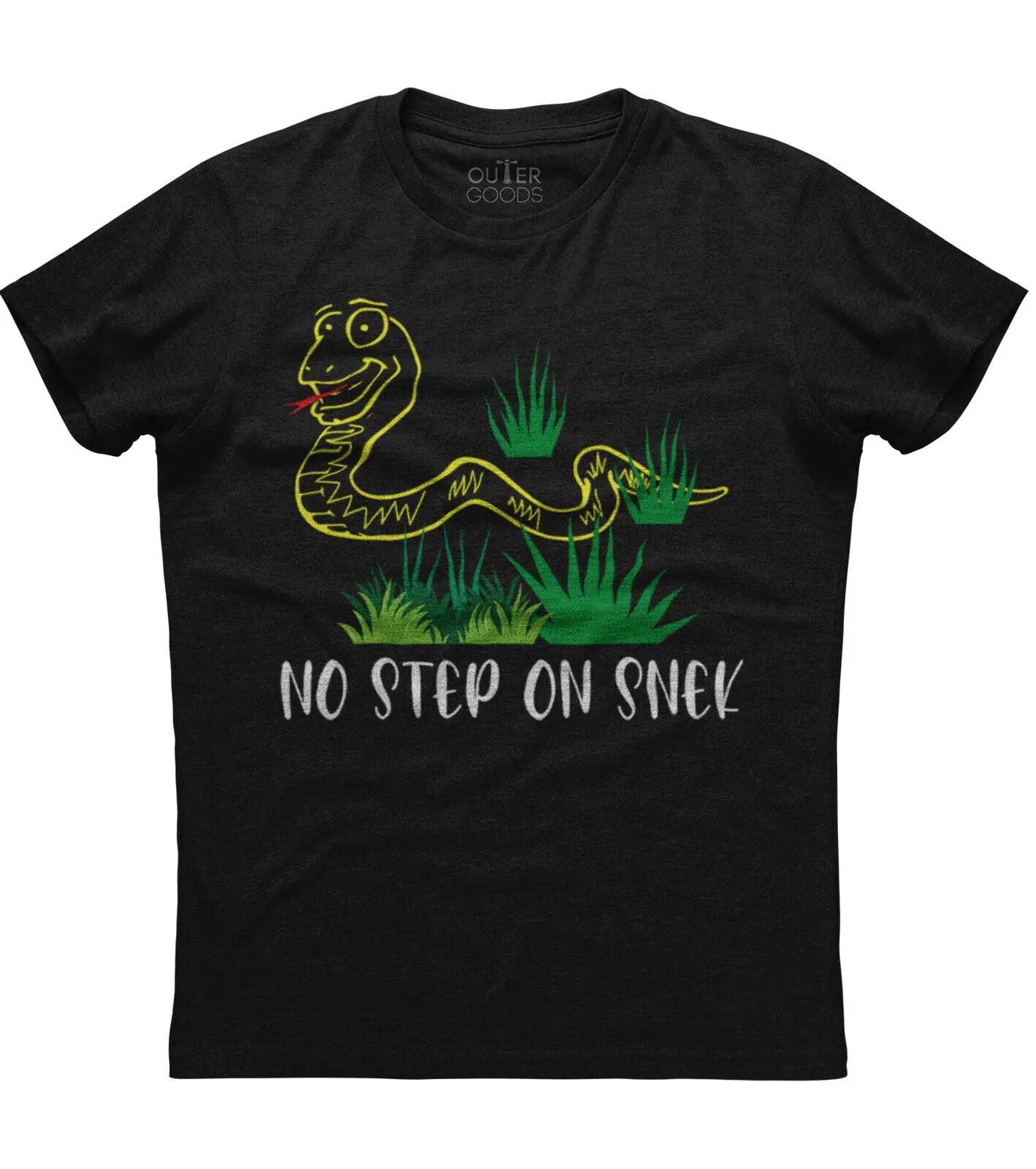 No Step on Snek Funny Parody Graphic Printed TShirt Summer Cotton ONeck Short Sleeve Mens T Shirt New S3XL S