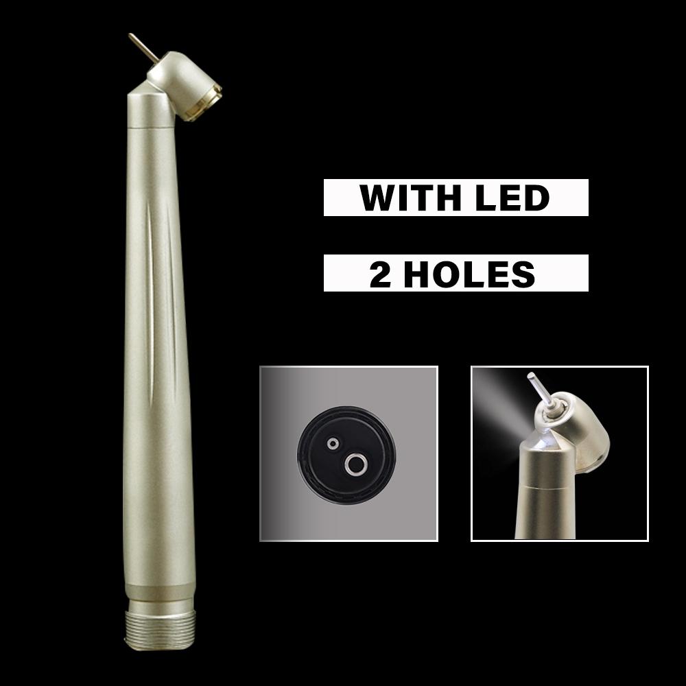 

NICEDEN стоматологический наконечник с задним выхлопом 45°, антиретракционный, хирургический, светодиодный, высокоскоростной, воздушная турбина, наконечник 45 градусов Gold 2 Hole With LED