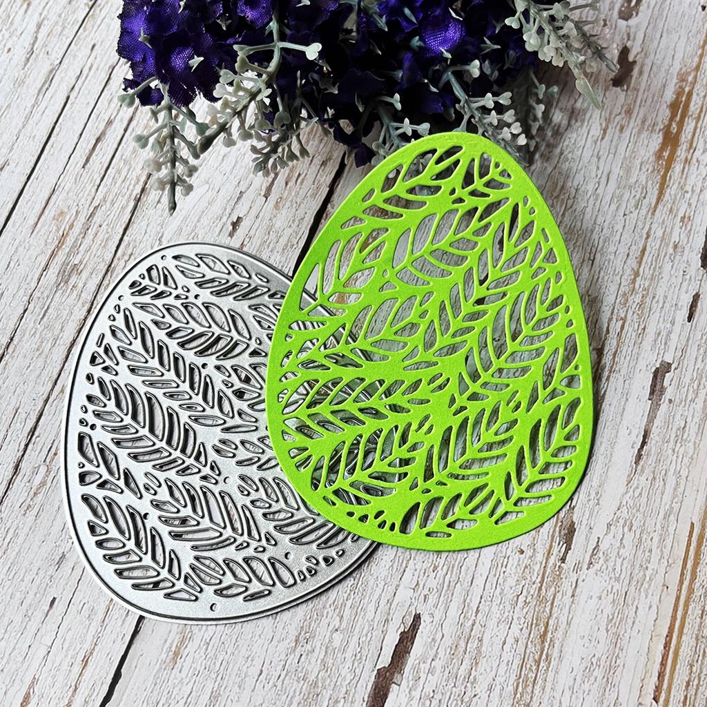 Easter Egg Cutting Template Carbon Steel Mold Cutting Dies Stencil Die Cuts for Card Making Wheat Egg Embossing Stencil