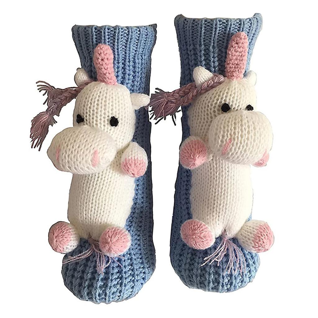 Long Stocking Stuffers Socks Household Anti-Skid Floor Slipper Sock Chunky Knit Thermal Thicken Warm Animal Socks for Christmas