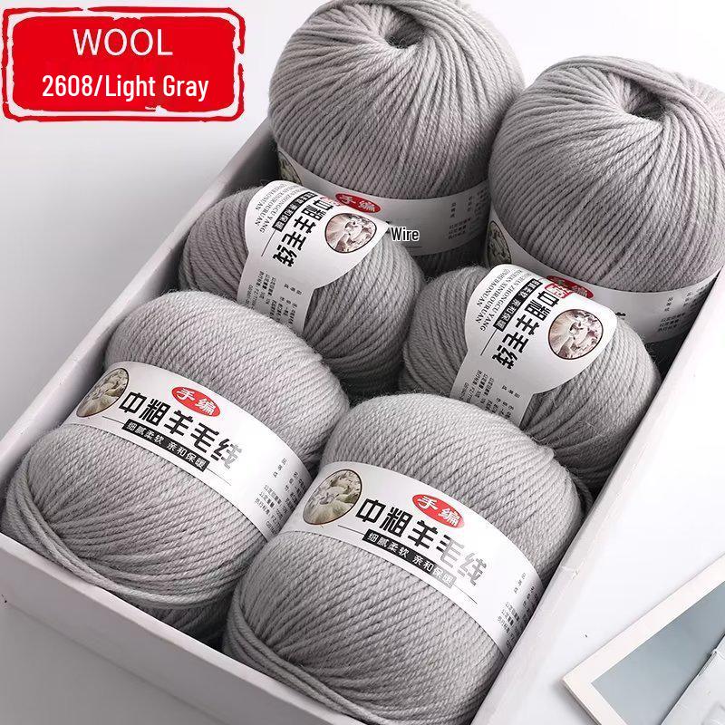 Medium-Thick Fuzzy Wool Yarn Balls for Handmade DIY Crochet & Knitting: Ideal for Scarves & Sweaters