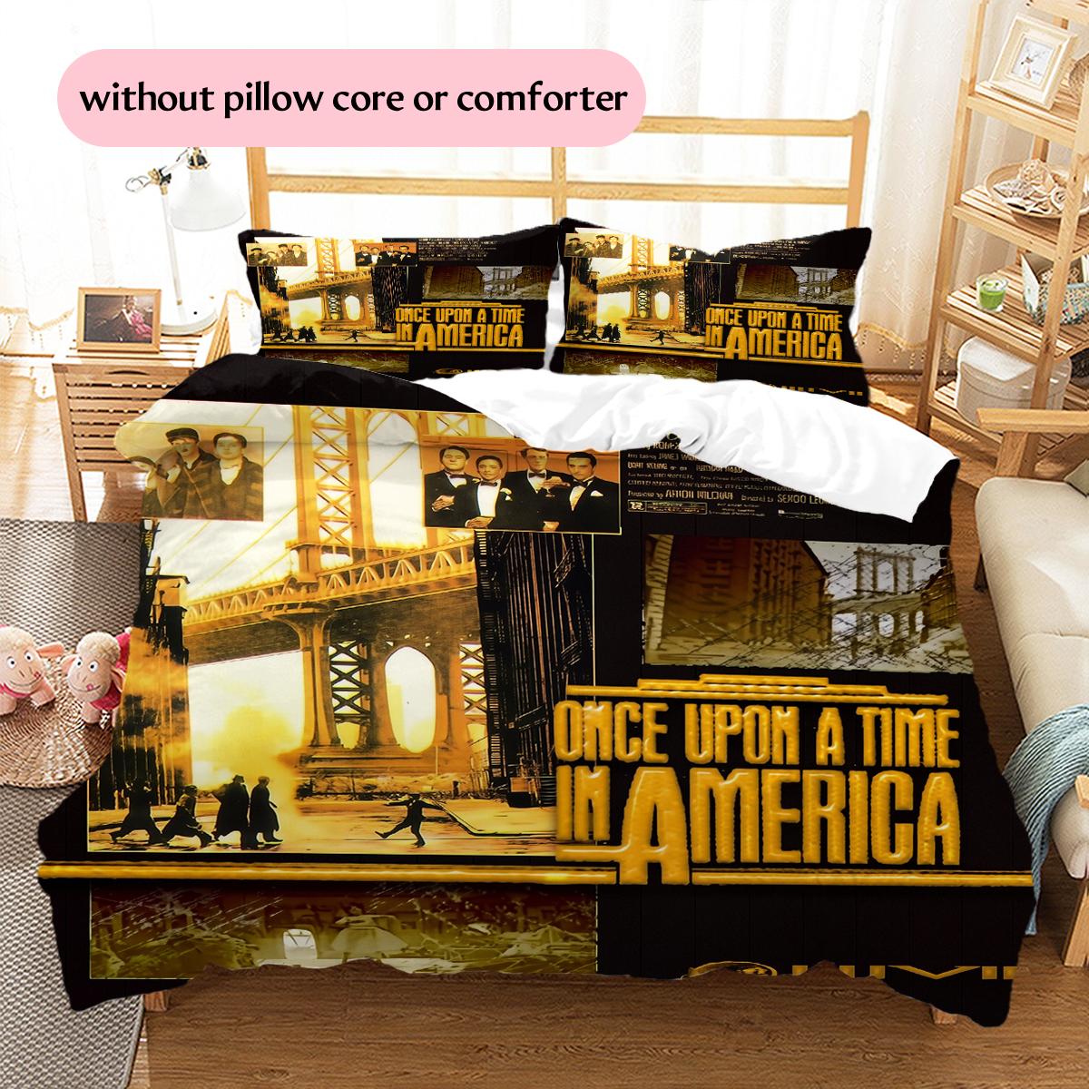 

Once Upon a Time in America Pattern Bedding Home Decoration Birthday & Festival Gift (1 * duvet cover + 2 * pillowcase, without core) 135x200cm