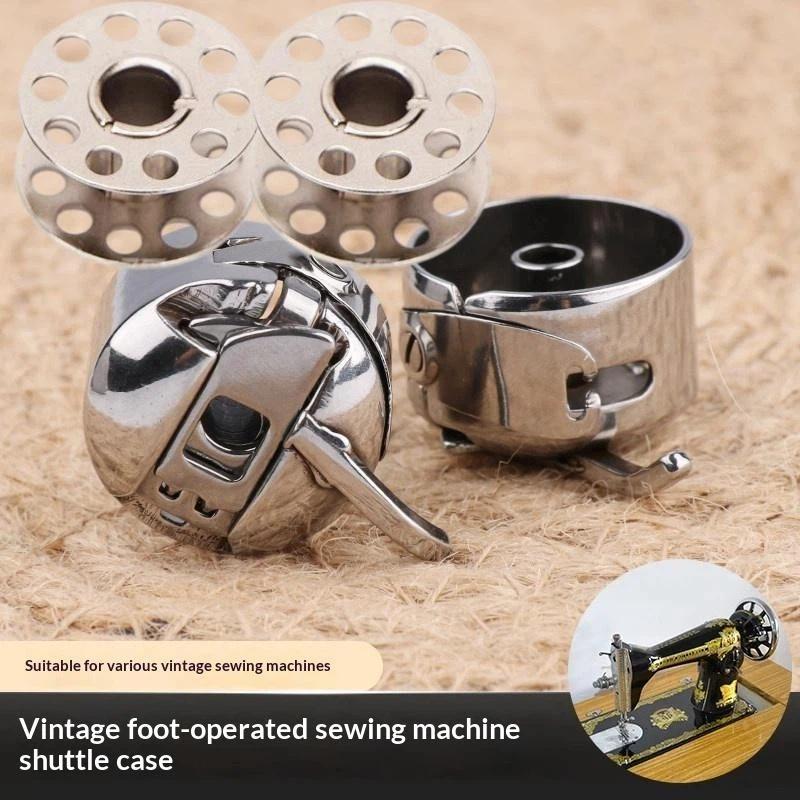 Set da 3 pezzi Casetta porta-spoline per macchina da cucire domestica Spoline in metallo Accessori per cucito Strumenti per Brother Janome Singer