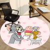 1pc Tom Jerry Office Round Area Rug, Bedroom Living Room Home Decor, Room Deco,  Offic a1016160