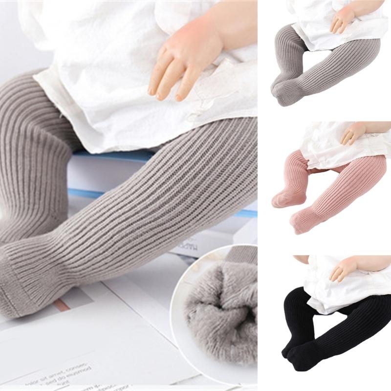 Girls Stretchy Tights Pantyhose Warm Leggings Baby Leg Warmers Children Autumn Winter Soft Knitting Pantihose Stockings