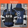 Resident Evil Rpd Leon Scott Kennedy Cosplay Hoodie With Stylish Hooded Design And Long Sleeve Comfort