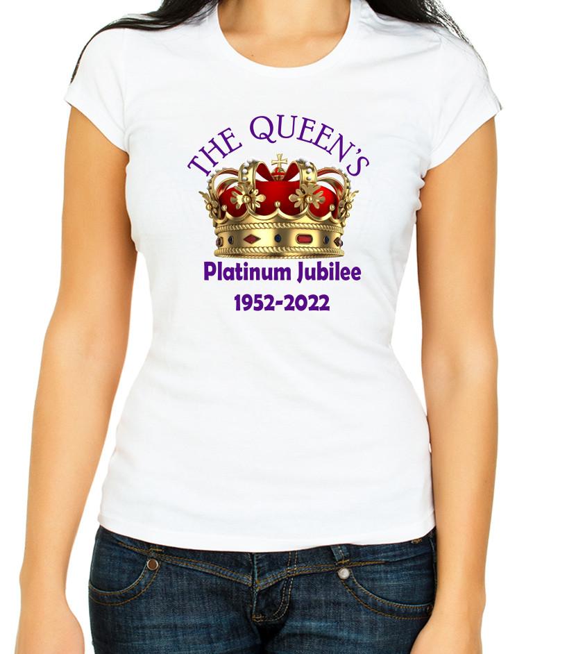 

1952-2022 The Queen s Platinum Jubilee 2022 Women s 3/4 Short Sleeve F502 S