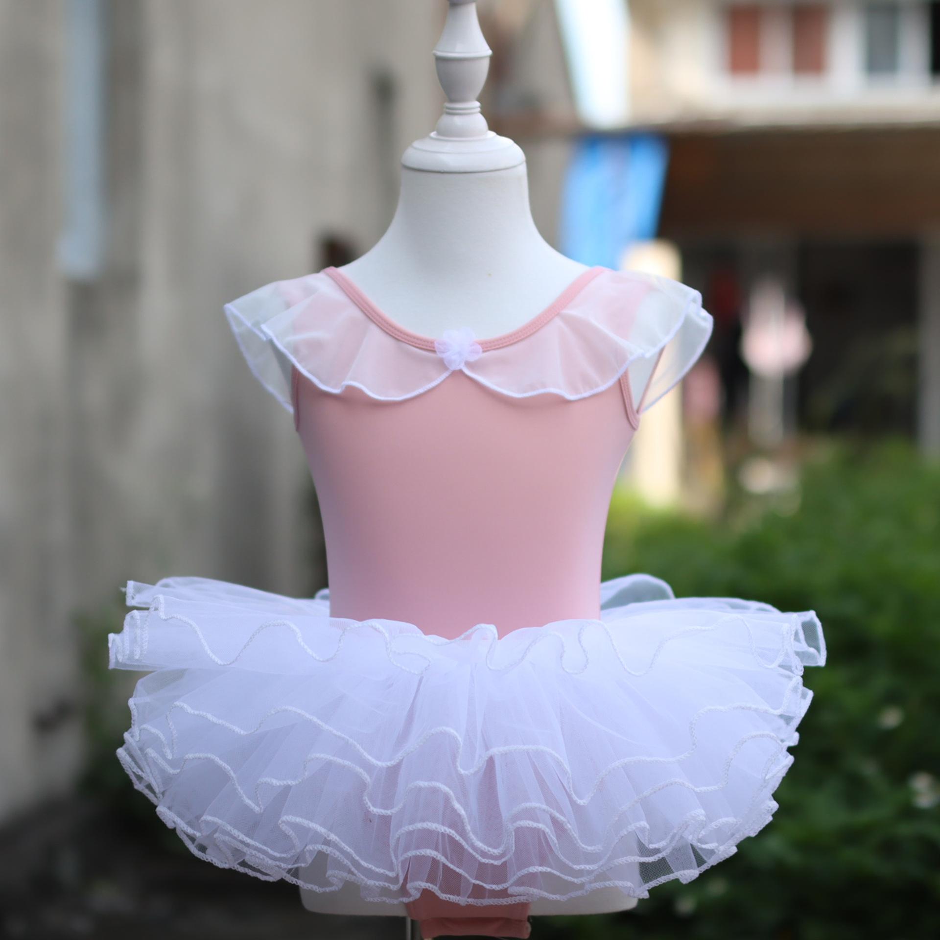 

Children s Dance Clothes Girls Practice Clothes Chinese Dance Tutu Fluffy Gauze Skirt Performance Clothes Princess Dress Body Clothes 160cm
