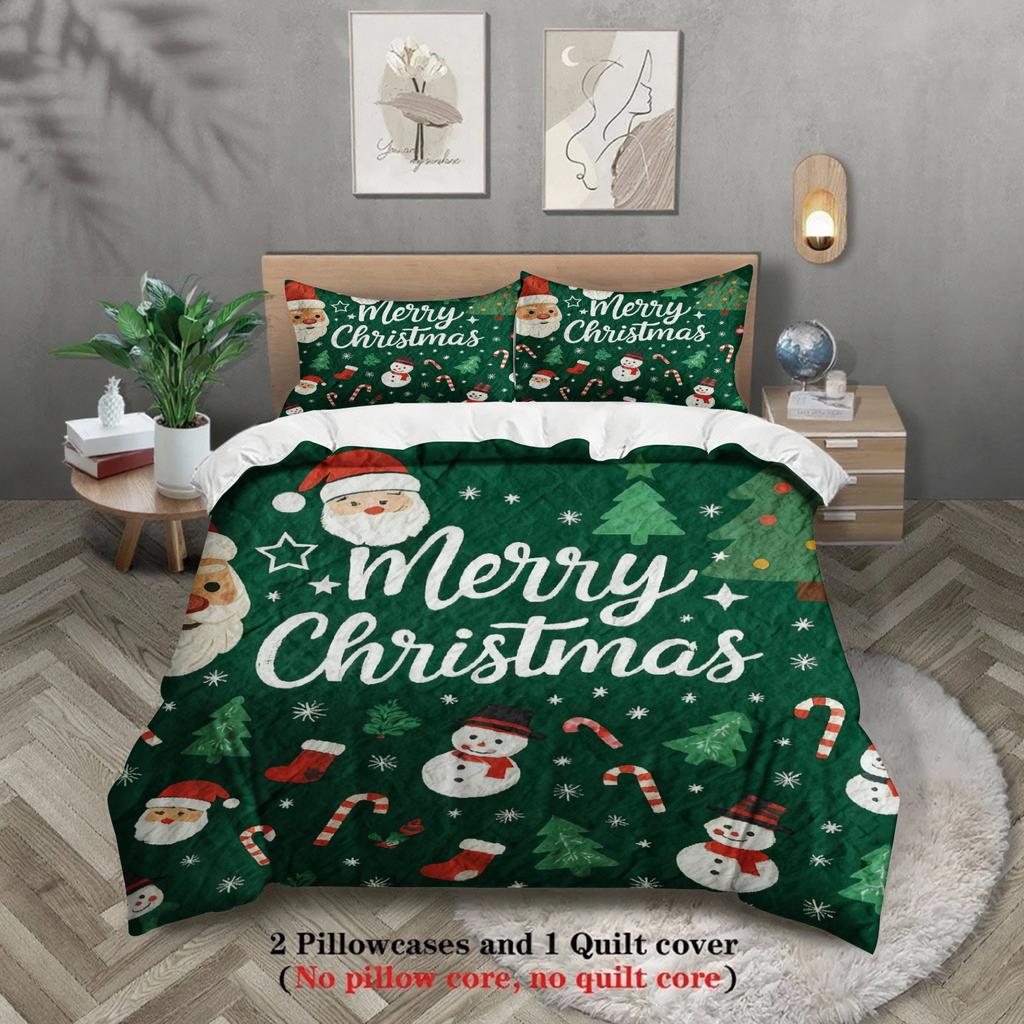 Comforter Christmas Bedding Set 3D Printed Soft Single Twin Size Home Decor Birthday Gift For Kids Christmas Gift Bedroom