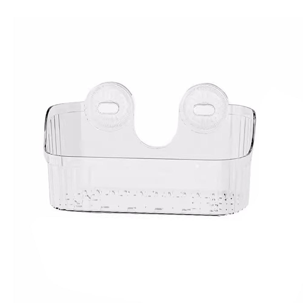 Transparent Suction Cup Shower Rack Punch-Free Bathroom Organizer Shelf  Bathroom Supplies
