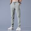 Ice Silk Pants Men's Summer Thin Business Casual Pants Elastic Breathable Straight Sports Trousers Are Hot-selling