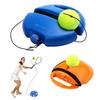 Solo Tennis Training Kit Rebound Ball with Long Elastic Rope Tennis Training Gear Non-slip Base for Adults/Kids/Beginners
