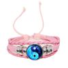 One piece Yin Yang Tai Chi rope bracelet black and white braided leather bracelet bracelet women's gift