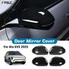 Car Decoration Door Mirror Cover For Kia EV3 2025 Car Rearview Accessories Carbon Fiber Glossy Black Exterior Styling