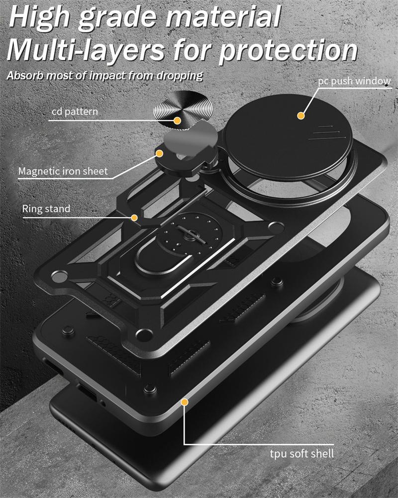 For Xiaomi Redmi Note 14 Pro Plus 5G Case Armor Shockproof Back Cover For Redmi Note 14Pro Plus + 5G Magnetic Ring Holder Coque