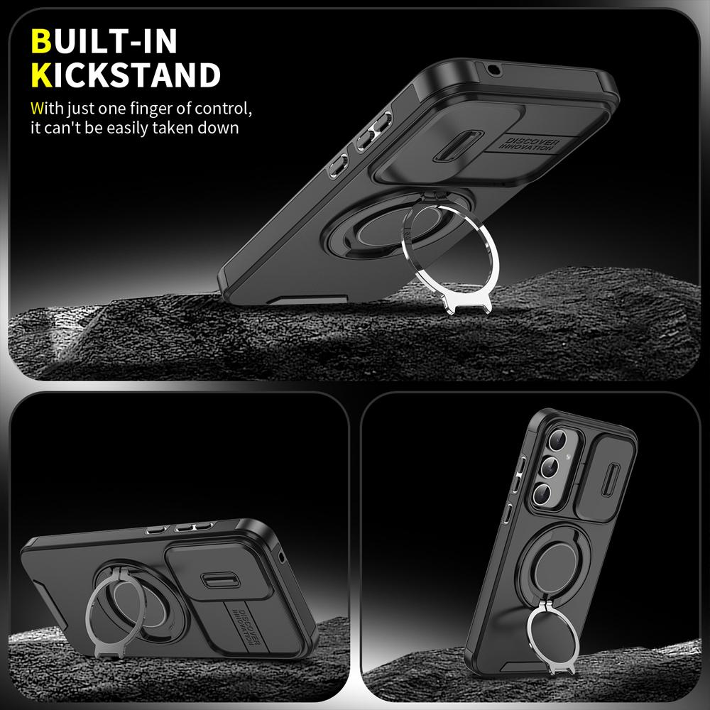 Magnetic Phone Case For Samsung Galaxy A55 A56 A36 A26 A54 A14 A35 A25 A15 A16 5G Folding Bracket Slide Camera Protection Cover