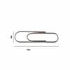 Nickel-Plated Silver Paper Clips, 28mm, Rust-Proof Binder Clips, Creative Office Bookmarks