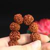Natural 5-Lobed Rudraksha Bodhi Seed Prayer Beads Bracelet