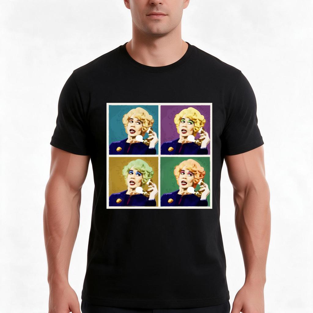 Miss Babs Pop Art Tshirt Summer Casual Cotton Tee Oversized Streetwear Tops Vintage Graphic Print Loose Fit Short Sleeve