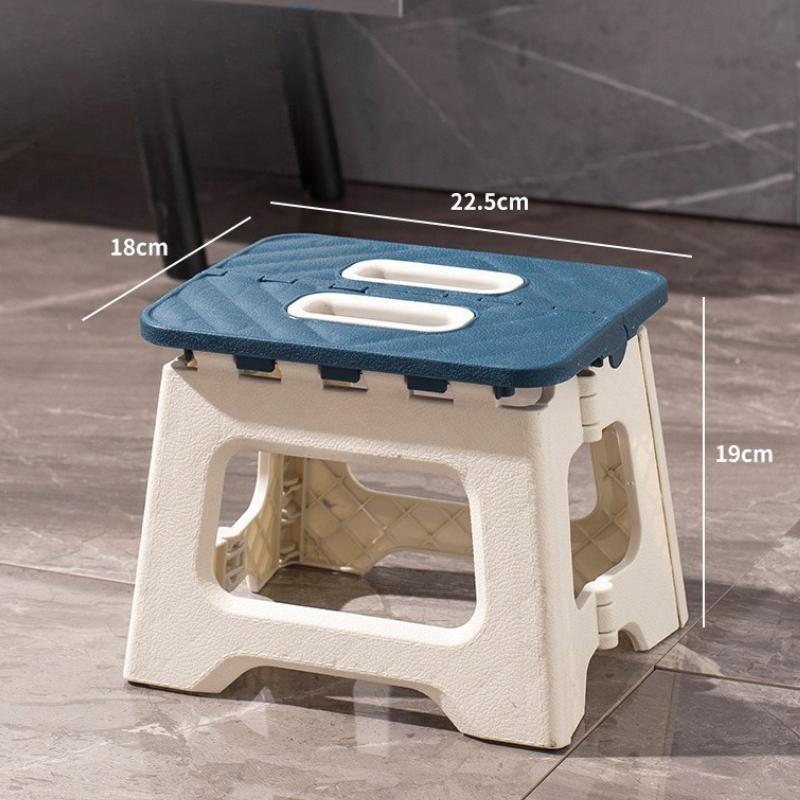 1pc Portable Folding Stool, Lightweight and Sturdy Step Stool with Handles and Non-Slip Function, Suitable for Outdoor Camping