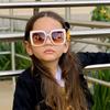 Fashion Kids Sunglasses Boys Girls Shades Sparkling Rhinestone Children Large Sun Glasses UV400 Goggles Square Baby Eyewear