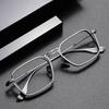 Vintage Kwadratowe Oprawki Okularowe Męskie Markowy Design Metalowe Optyczne Okulary Męskie Retro Korekcyjne Krótkowzroczność Oprawki