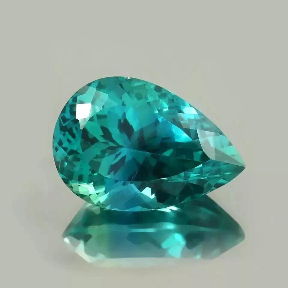 10-12 Ct Natural Awesome Blue Green Sapphire Pear Cut Stunning Gemstone