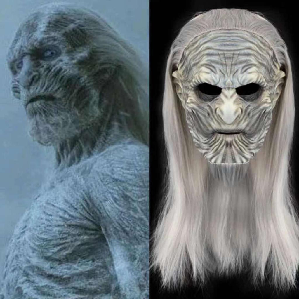 Halloween Mask, Latex Headgear, Game of Thrones Night King Mask Haunted House Halloween Cos Props