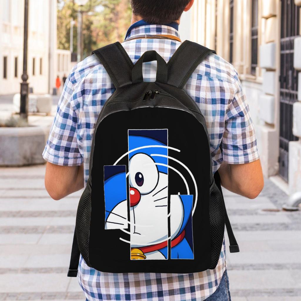 D-Doraemones Backpack for Women Men Waterproof School College Manga Bag Printing Bookbags
