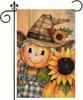 Fall Garden Ag Double Sided Autumn Harvest Scarecrow Pumpkins Garden, 12x18 XXQ