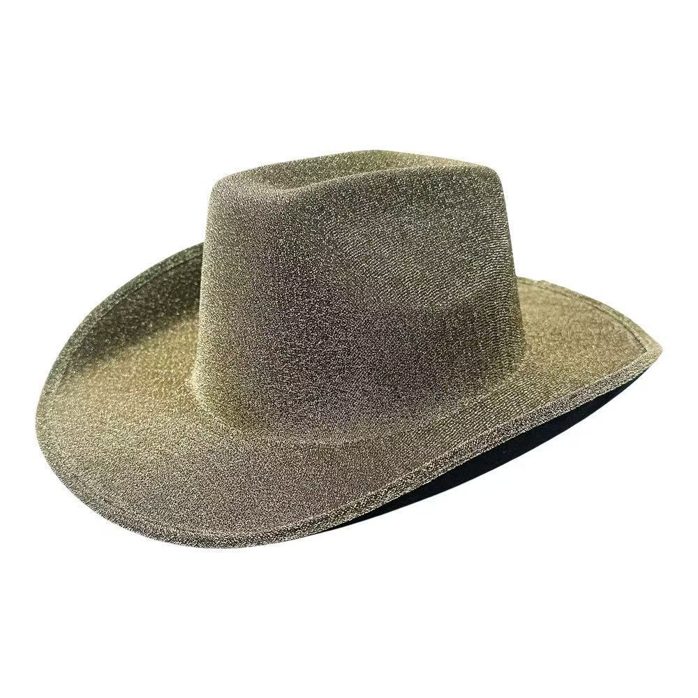 Popular European and American Shiny Western Cowboy Hat Men's and Women's Performance Party Hat Fashion Jazz Hat