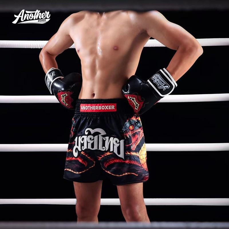 Anotherboxer Flame Snake Muay Thai Shorts Boxing MMA Martial Arts Training