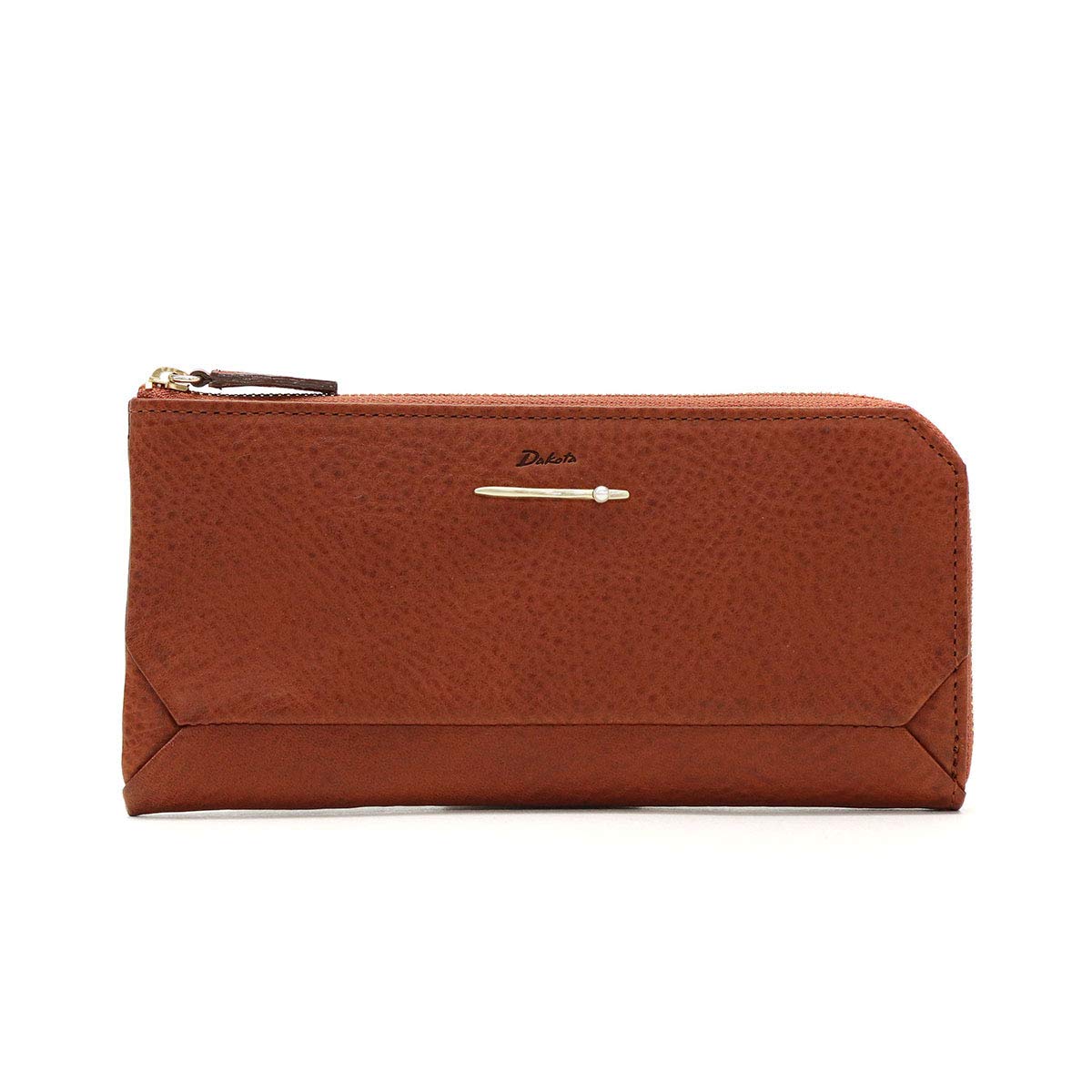 

Long wallet with coin purse zipper type Genuine leather Perla Brown [Dakota] L-shaped Women s DA-30055-40 коричневий