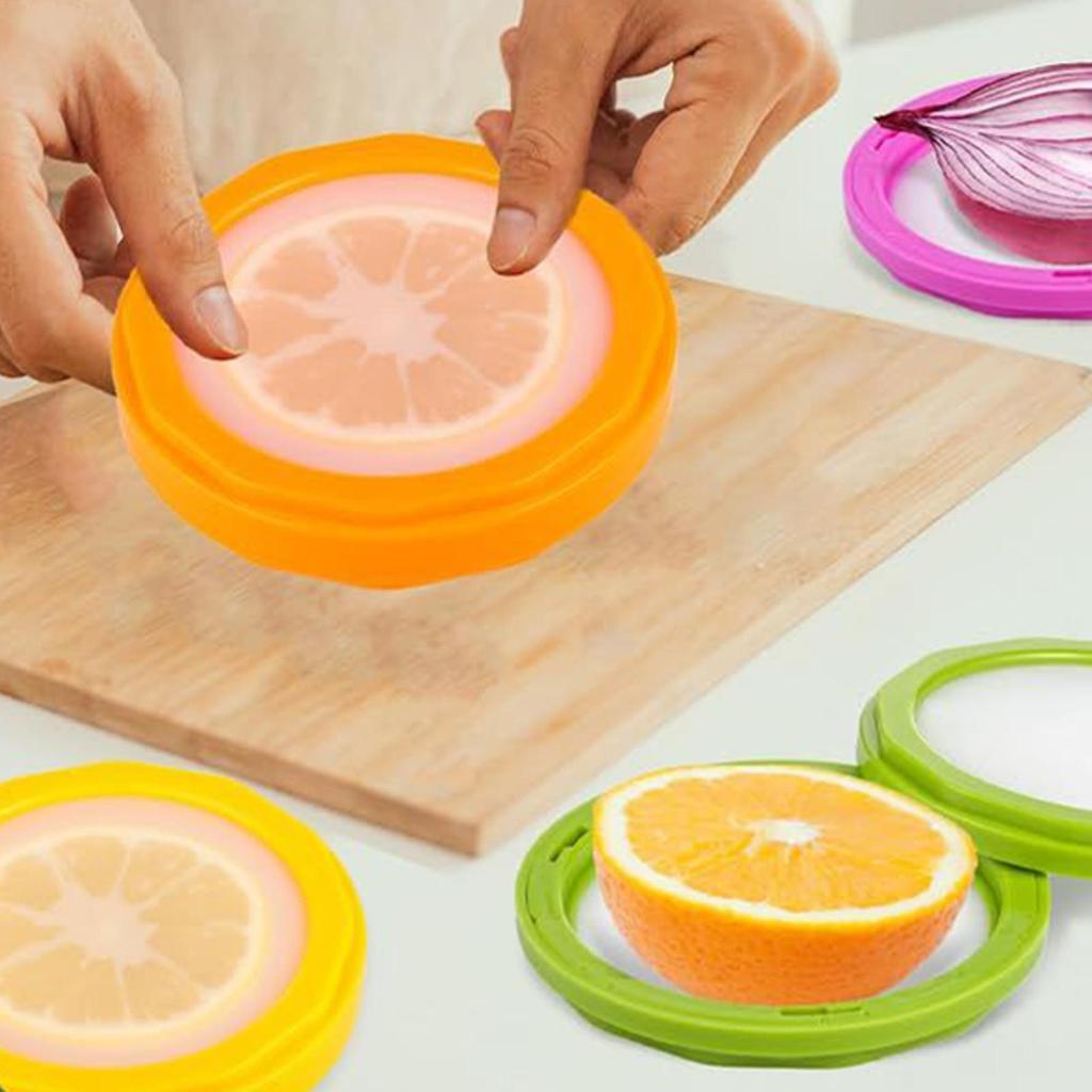 Fruit Storage Container 4 Pack Reusable Leak Proof Onion Keeper for Vegetable Salad Prep Kitchen Food Lunch Packing Organizer