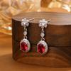 Luxury Korean Crystal Waterdrop Zircon Dangle Earrings for Women Elegant CZ  Sterling Silver Drop Ear Fashion Wedding