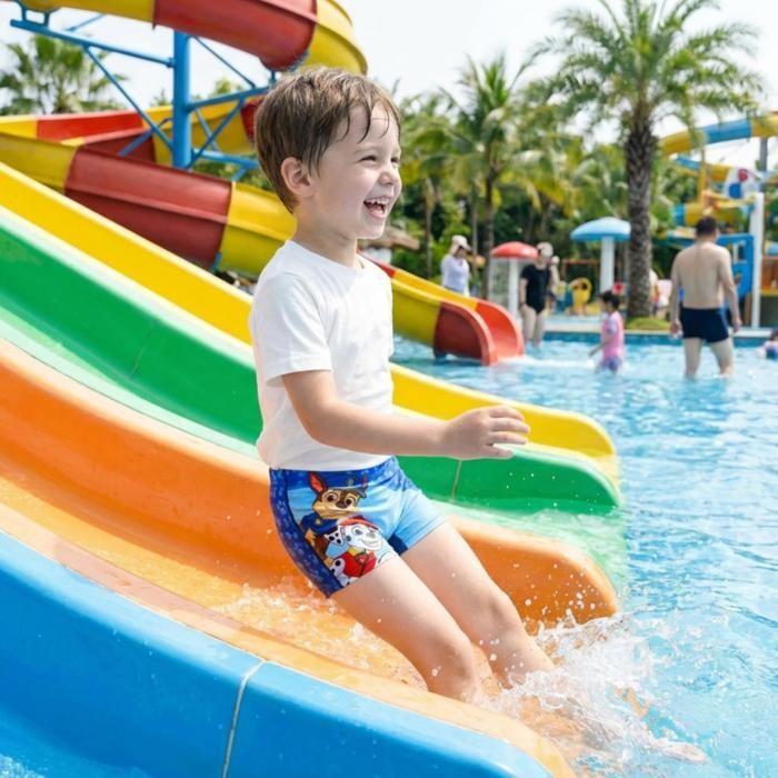 Maillot de bain boxer enfant - PAW PATROL - Chase et Marcus - Bleu - Mixte - Licence officielle