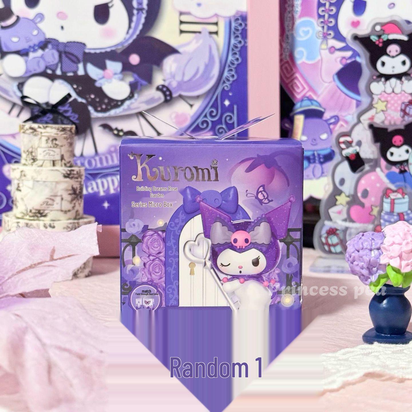 

Kuromi Dreamy Rose Garden Blind Box Figurine - Cute Desktop Ornament Doll Gift Dreamy Rose Garden Series